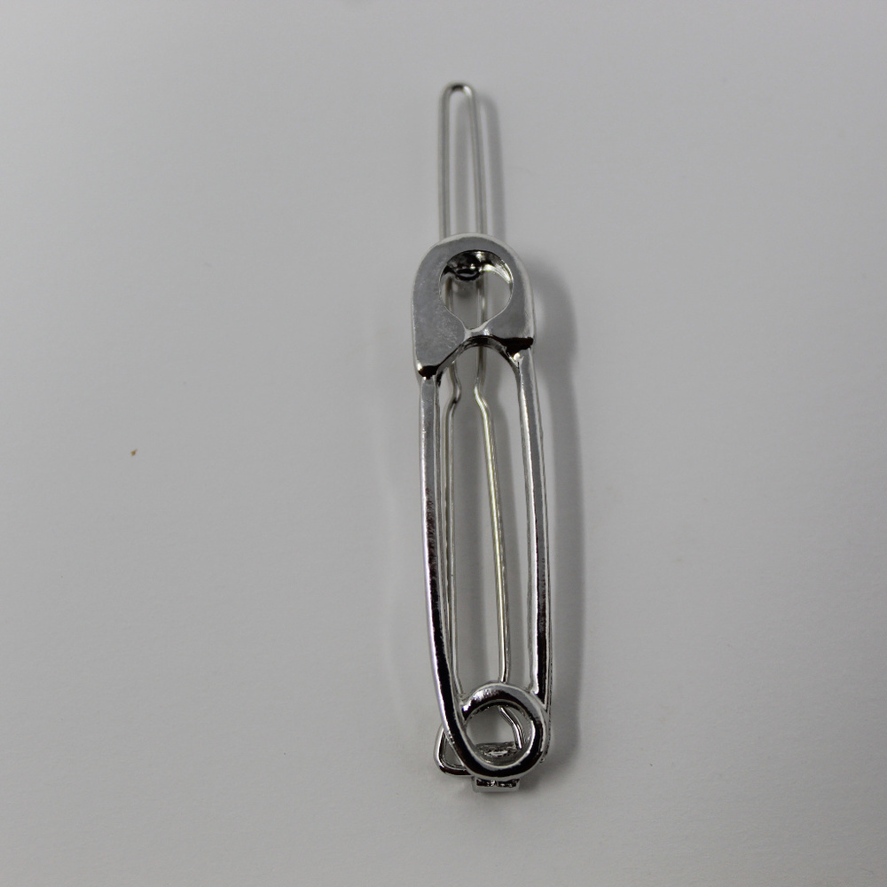 Silver Safety Pin Hair Clip (set of two)